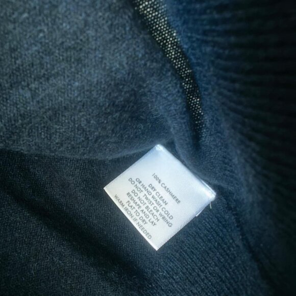 NEW White + Warren Cashmere Crewneck Essential Cardigan navy - Picture 7 of 7